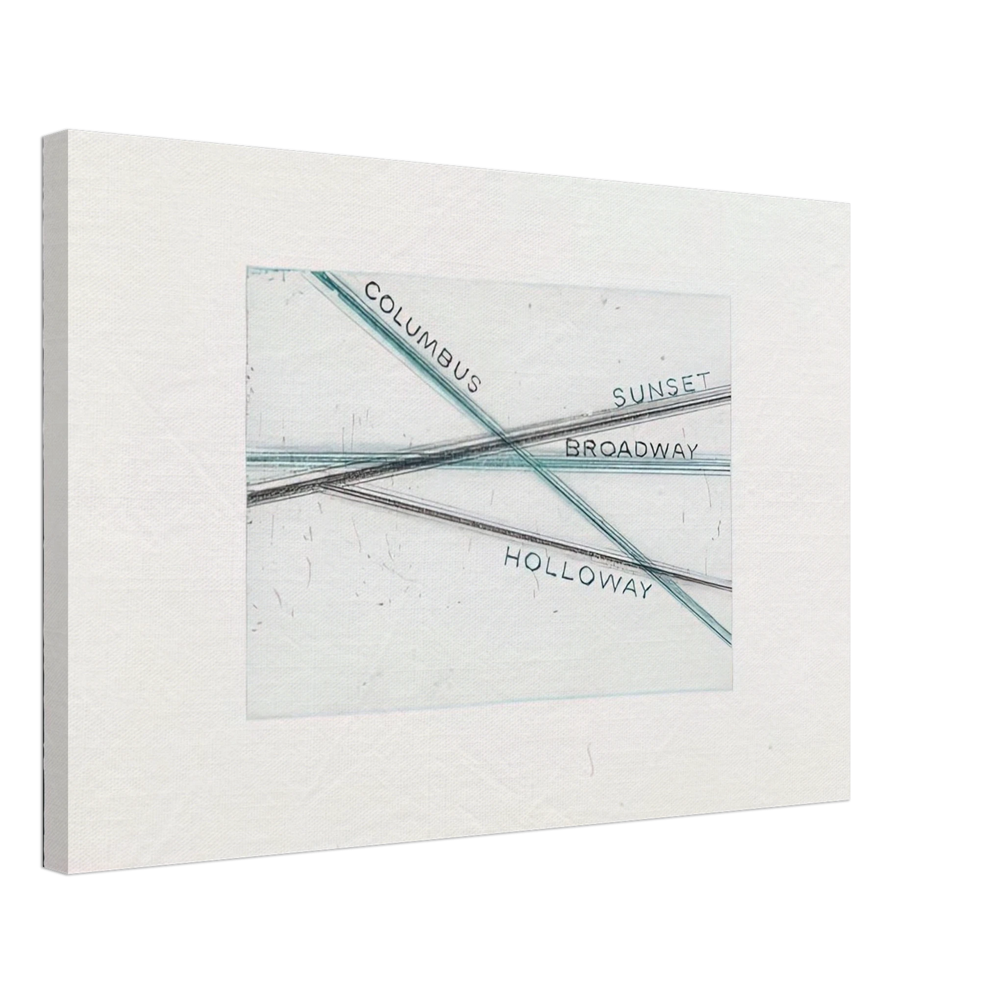 Edward Ruscha - SUNSET FROM LOS FRANCISCO SAN ANGELES PORTFOLIO Canvas - 70x100 cm / 28x40 inches-canvas