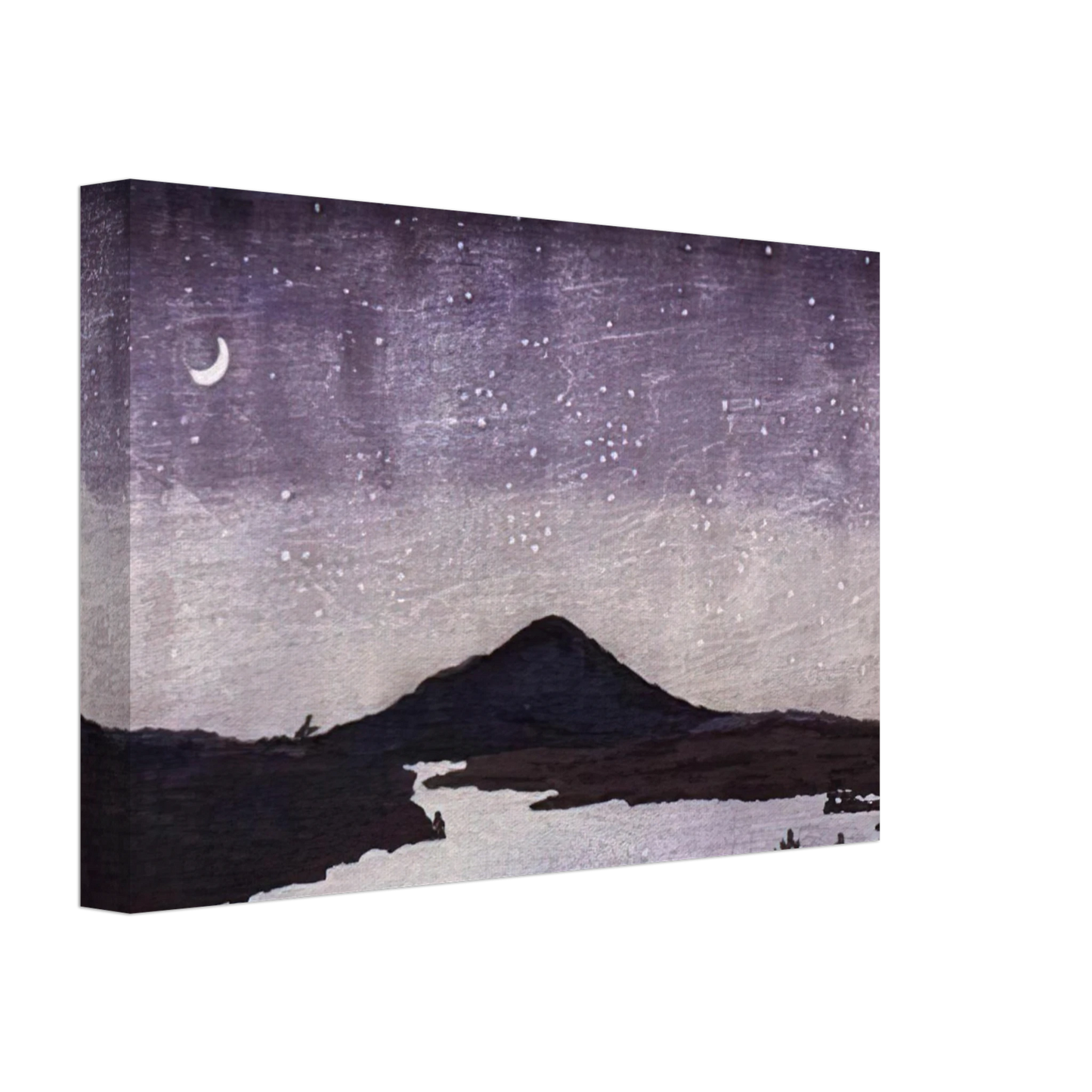 Neil Welliver - Night Scene - 1982 Canvas - 40x60 cm / 16x24 inches-canvas