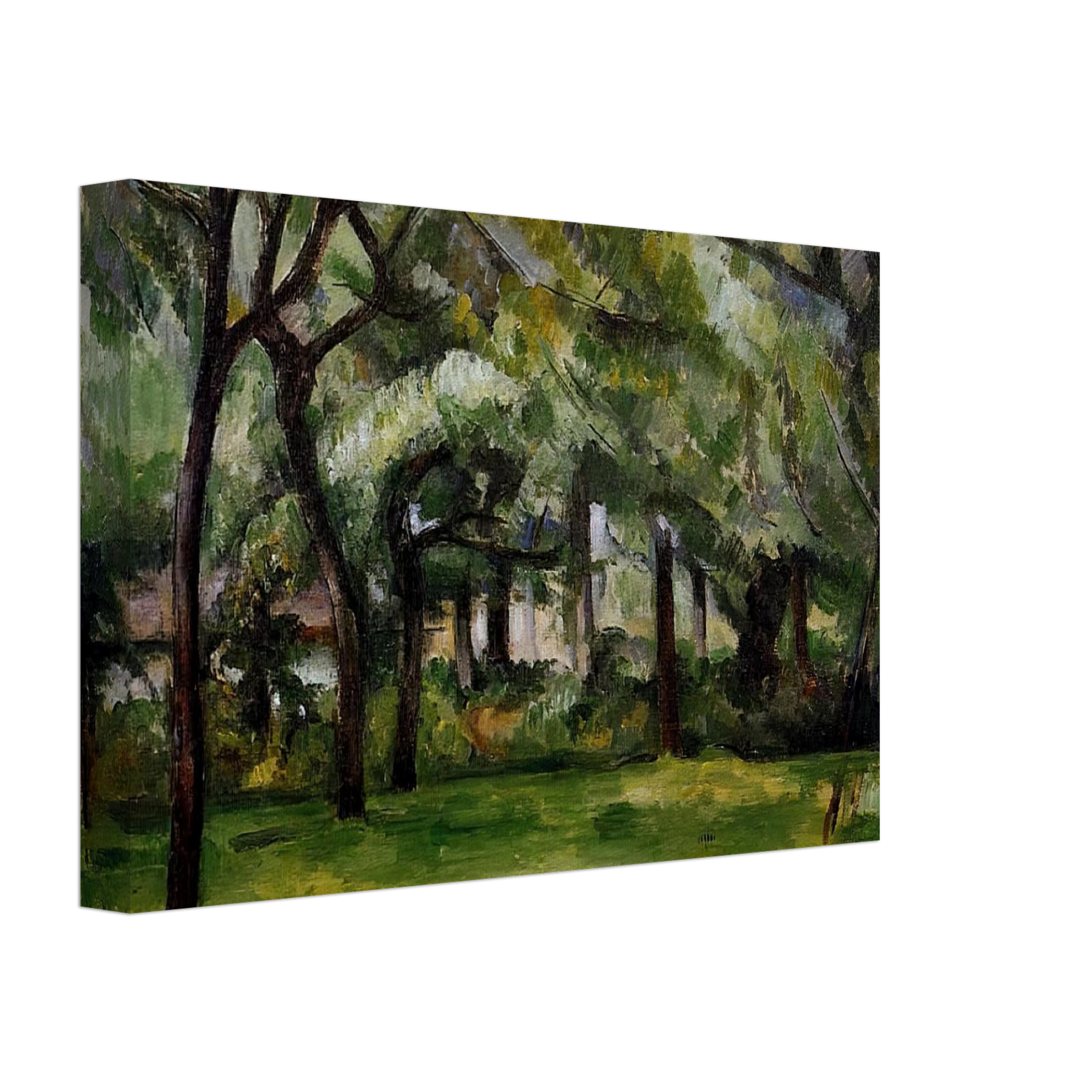 Paul Cezanne - Farm in Normandy. Summer Canvas - 40x60 cm / 16x24 inches-canvas