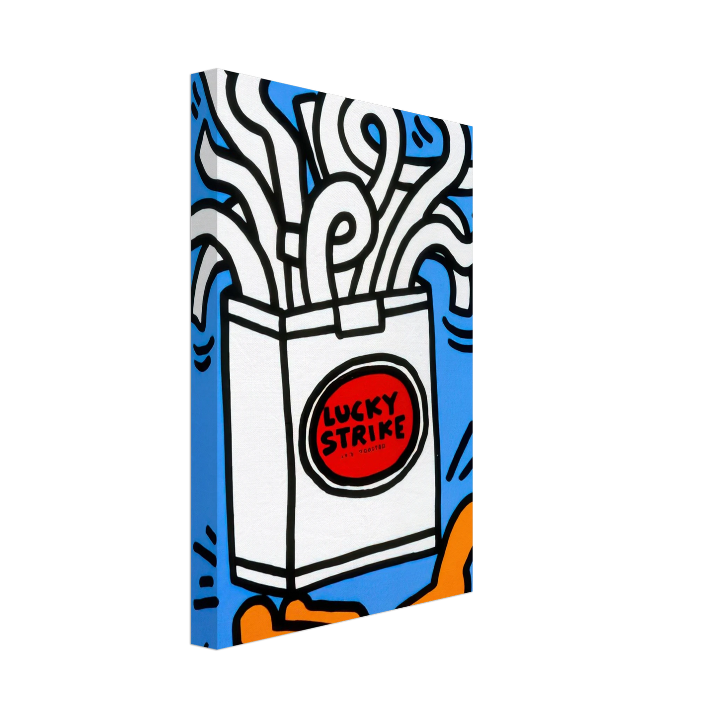 Keith Haring - LUCKY STRIKE 1987 Canvas - 70x100 cm / 28x40 inches-canvas