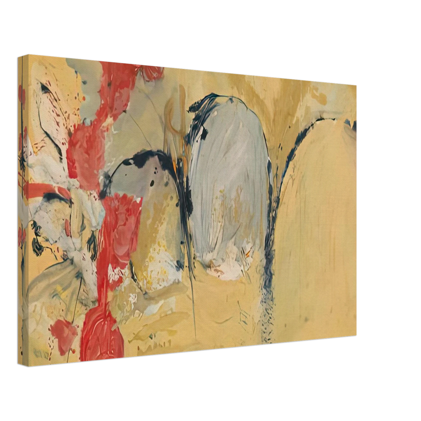 Helen Frankenthaler - Large Abstract Still Life, 1951- Canvas - 70x100 cm / 28x40 inches-canvas