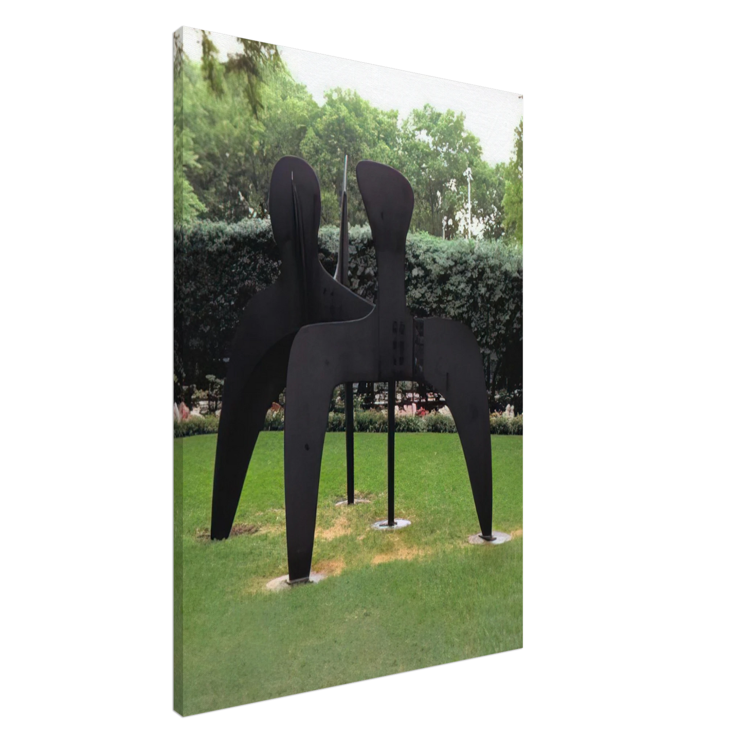 Alexander Calder - THREE BOLLARDS 1970 Canvas - 20x30 cm / 8x12 inches-canvas