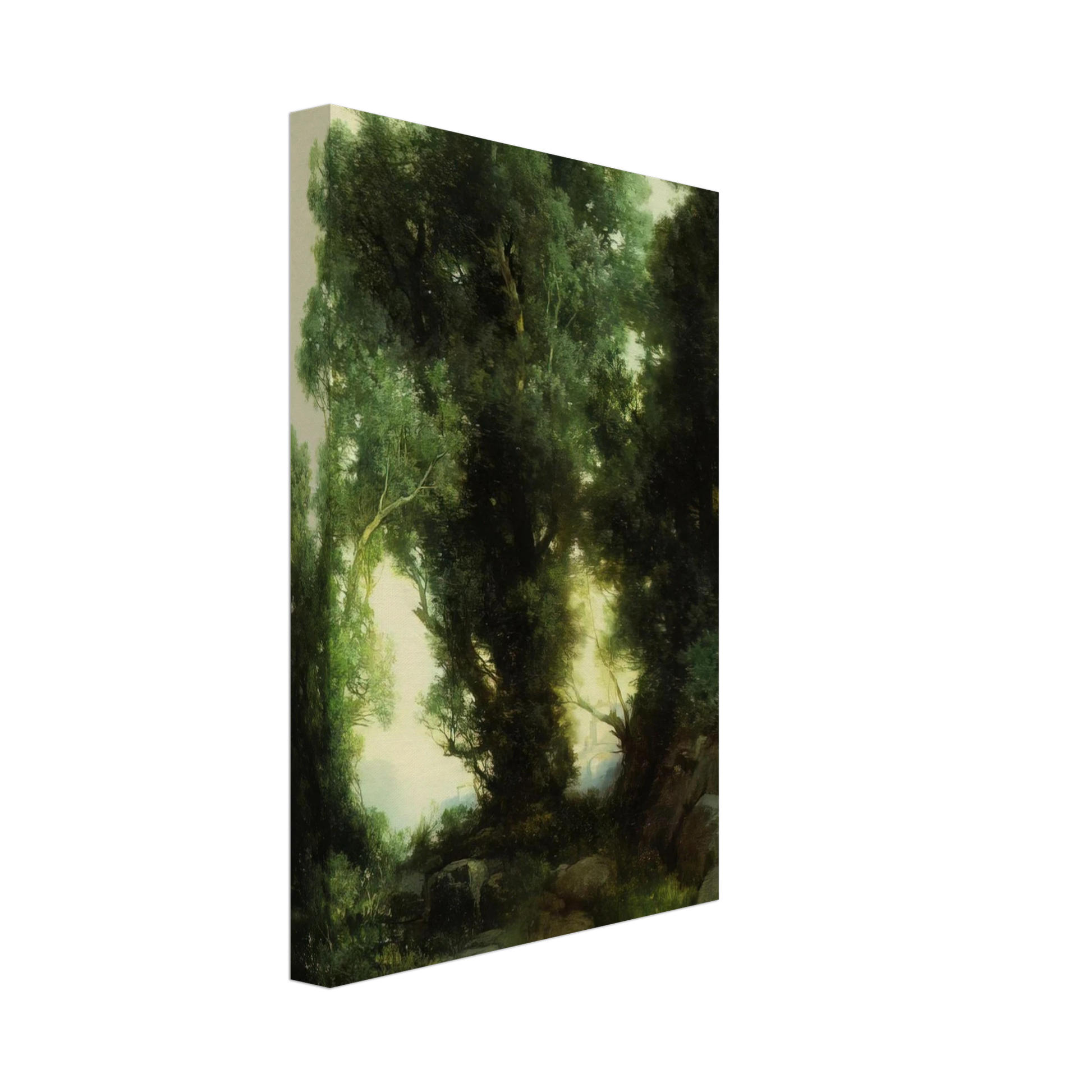 Thomas Moran - The Bathing Hole Canvas - 70x100 cm / 28x40 inches-canvas