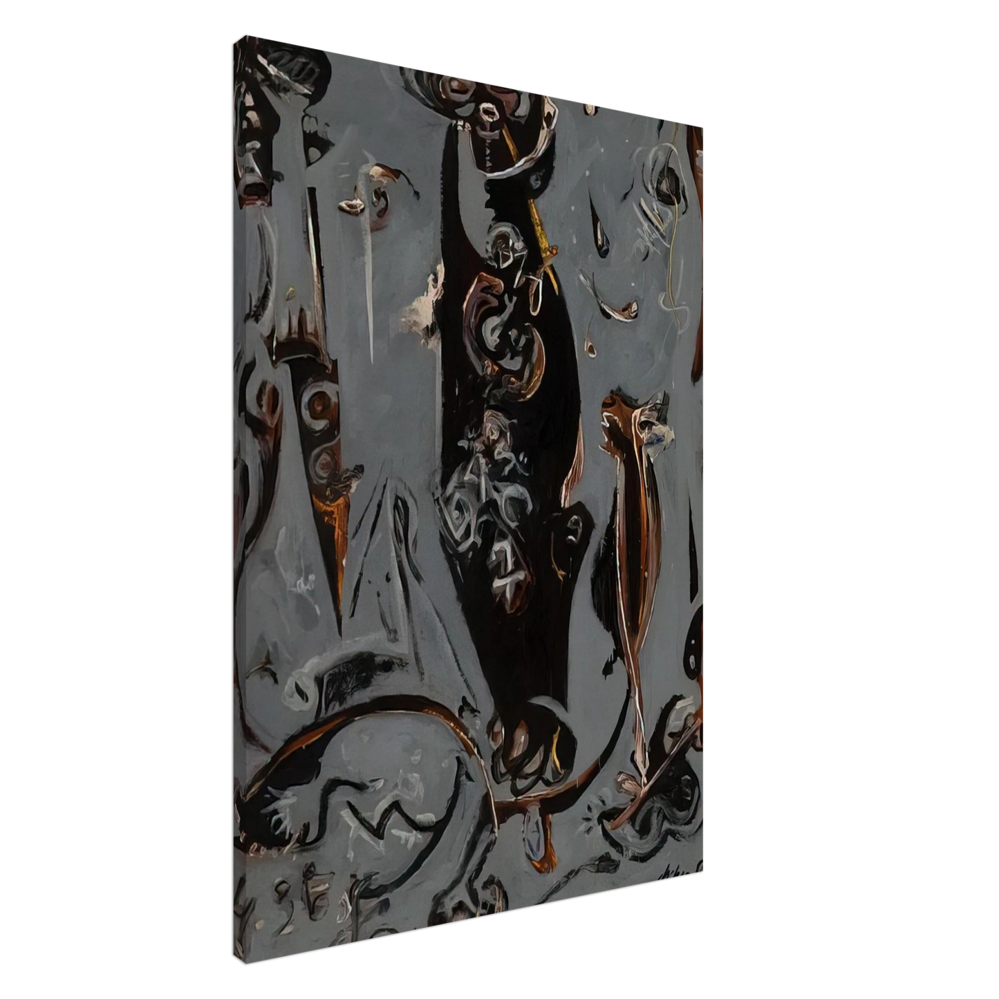 Jackson Pollock - TOTEM LESSON 2 1945 Canvas - 20x30 cm / 8x12 inches-canvas