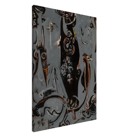 Jackson Pollock - TOTEM LESSON 2 1945 Canvas - 20x30 cm / 8x12 inches-canvas