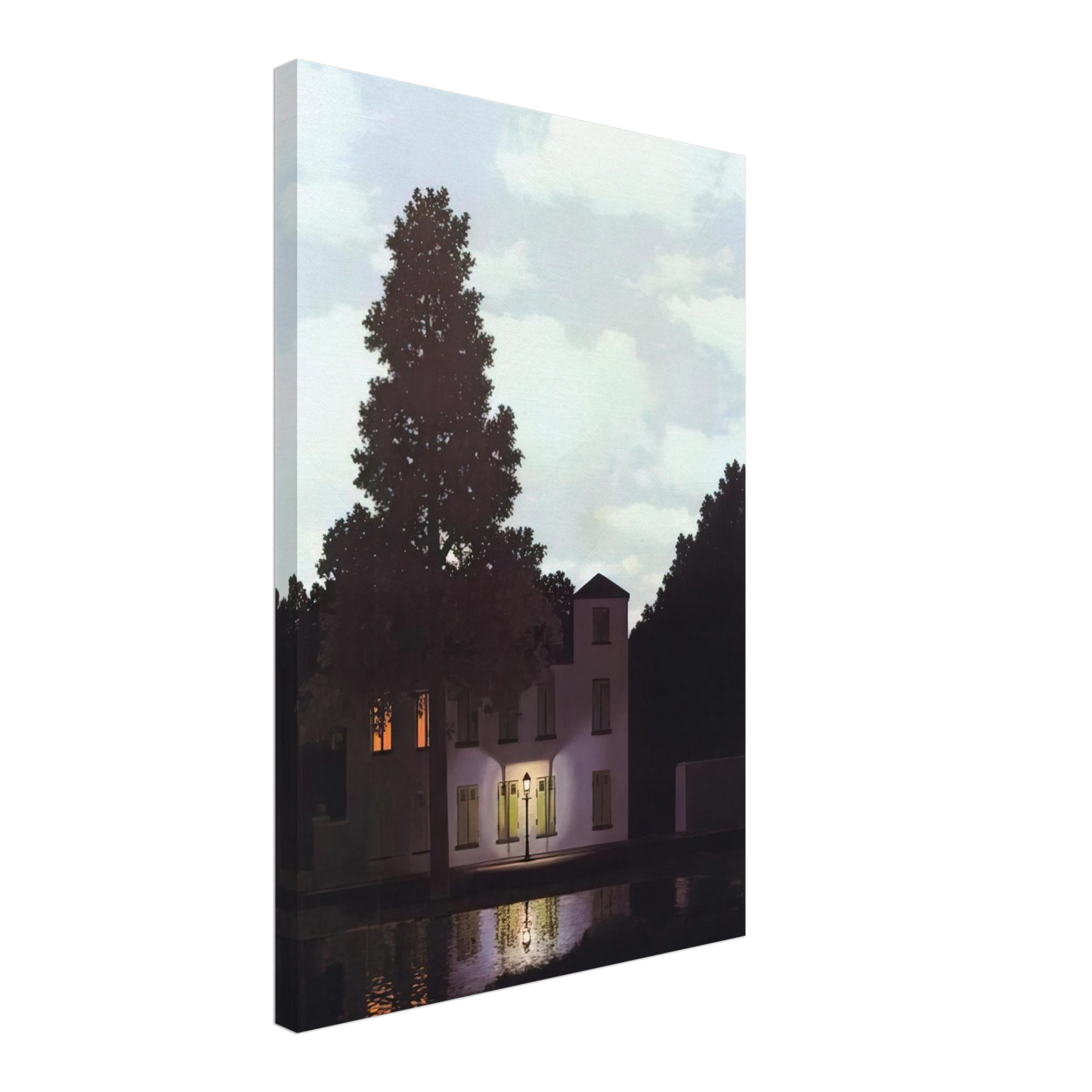 Rene Magritte - THE EMPIRE OF LIGHTS 1954 1 Canvas - 40x60 cm / 16x24 inches-canvas