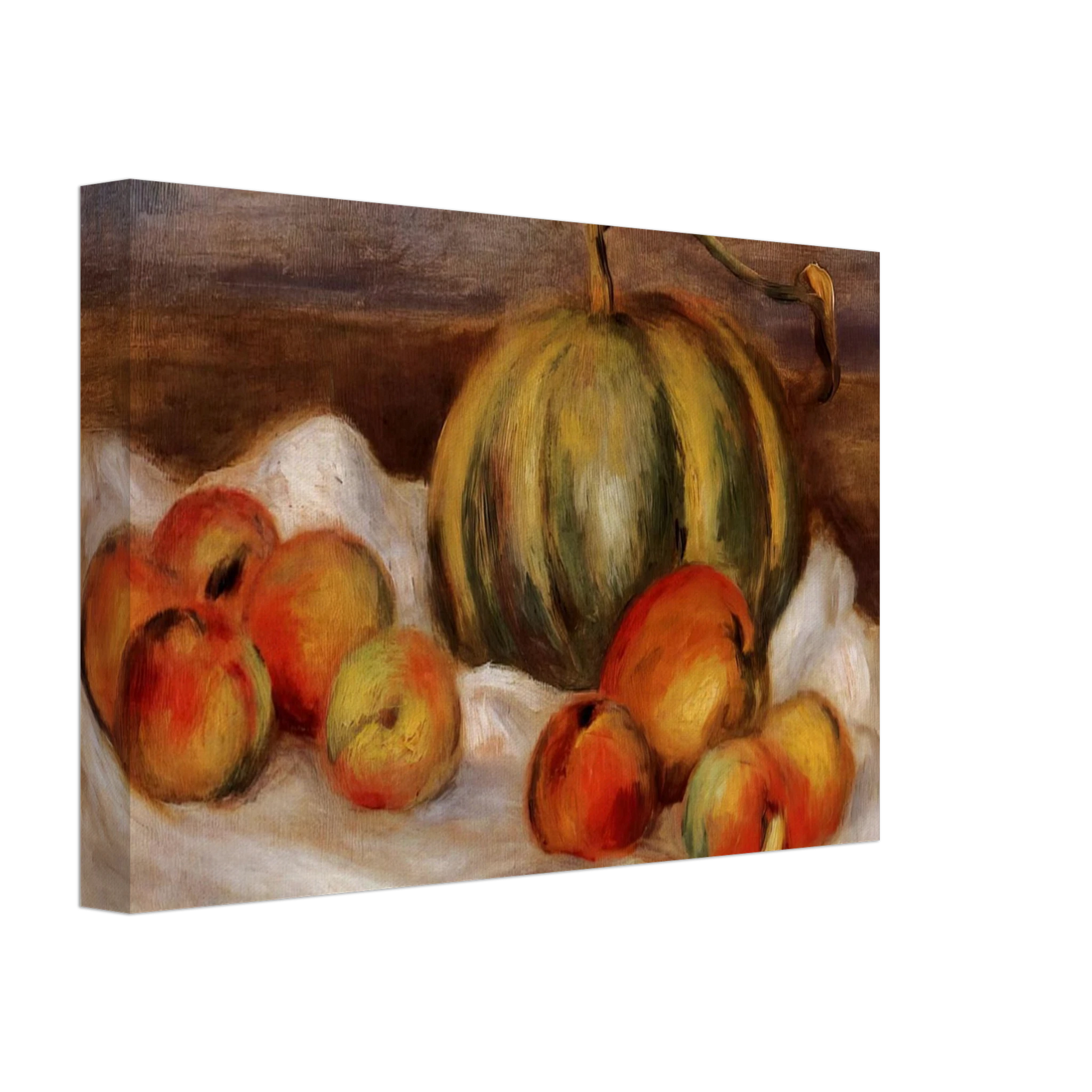 Pierre-Auguste Renoir - Still Life with Cantalope and Peaches Canvas - 70x100 cm / 28x40 inches-canvas