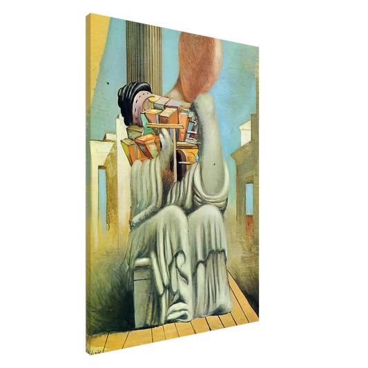 Giorgio de Chirico - THE TERRIBLE GAMES 1925 Canvas - 20x30 cm / 8x12 inches-canvas