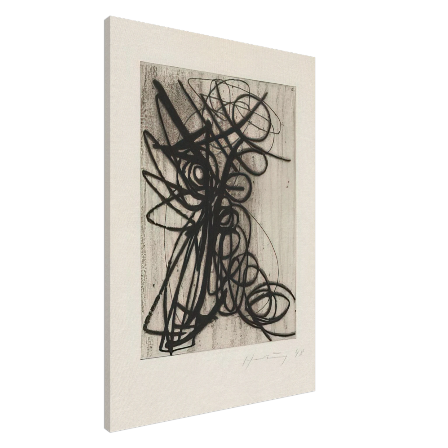 Hans Hartung - Composition - 1948 Canvas - 20x30 cm / 8x12 inches-canvas