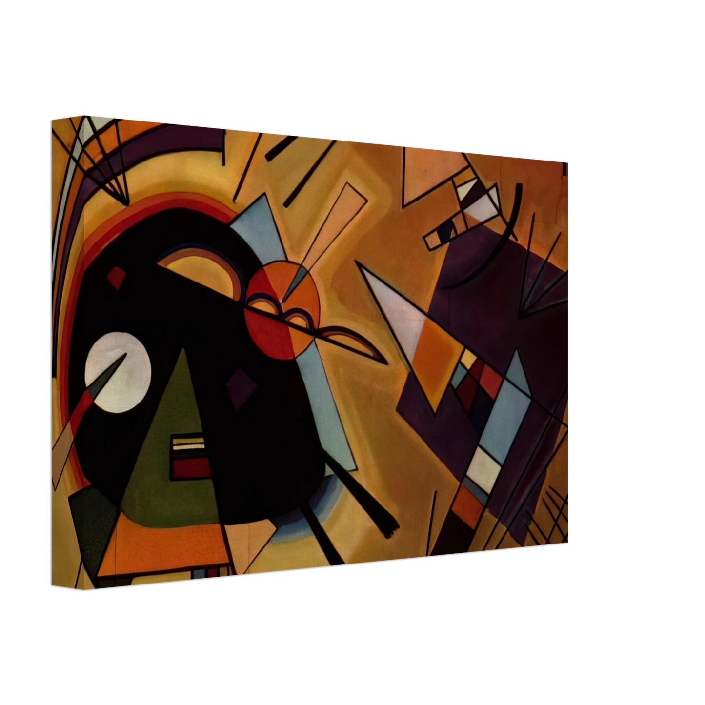 Wassily Kandinsky - BLACK AND VIOLET 1923 Canvas - 40x60 cm / 16x24 inches-canvas