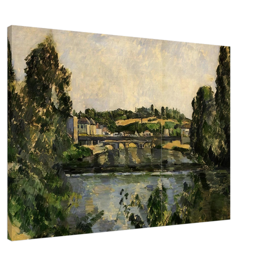 Paul Cezanne - Bridge and Waterfall at Pontoise Canvas - 20x30 cm / 8x12 inches-canvas