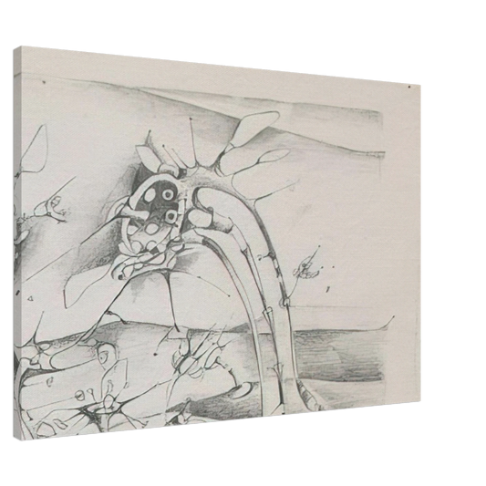 Lee Bontecou - UNTITLED 1997 Canvas - 20x30 cm / 8x12 inches-canvas