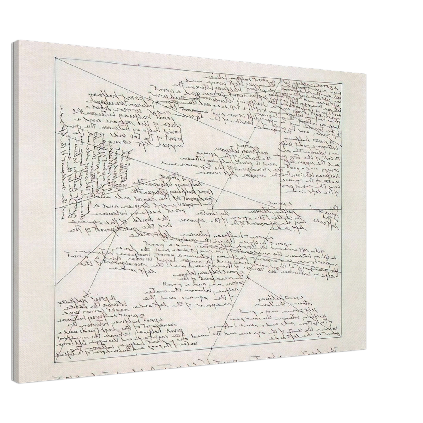 Sol LeWitt - The Location of 14 Points Canvas - 20x30 cm / 8x12 inches-canvas