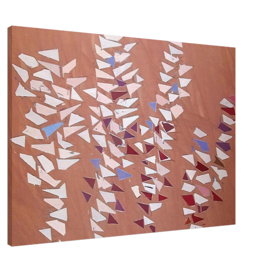 Robert Goodnough - On Gray Pink - 1988 Canvas - 20x30 cm / 8x12 inches-canvas