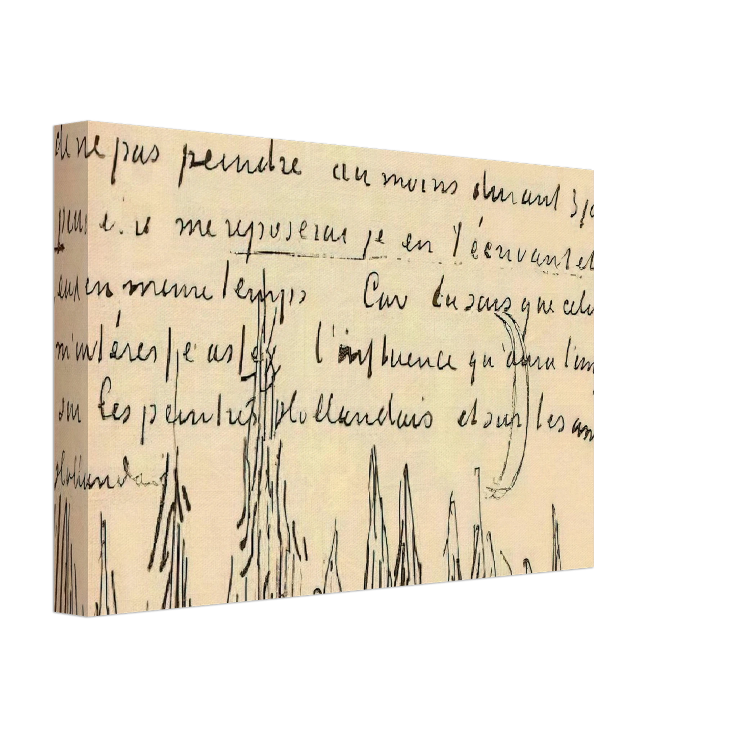 Vincent van Gogh - A Lane of Cypresses with a Couple Walking Canvas - 70x100 cm / 28x40 inches-canvas