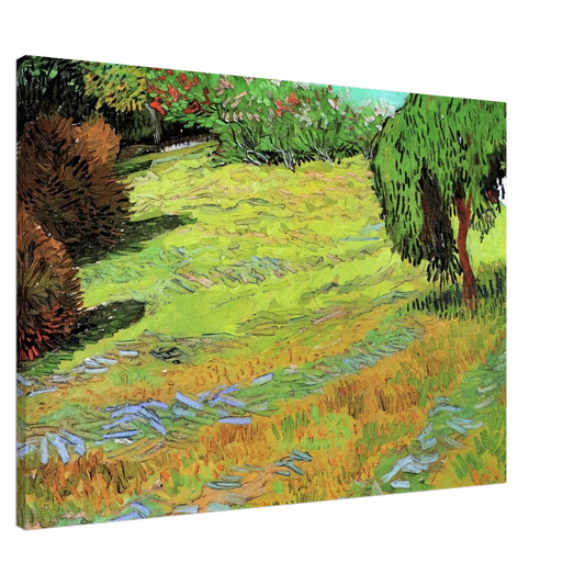 Vincent van Gogh - Sunny Lawn in a Public Park Canvas - 20x30 cm / 8x12 inches-canvas