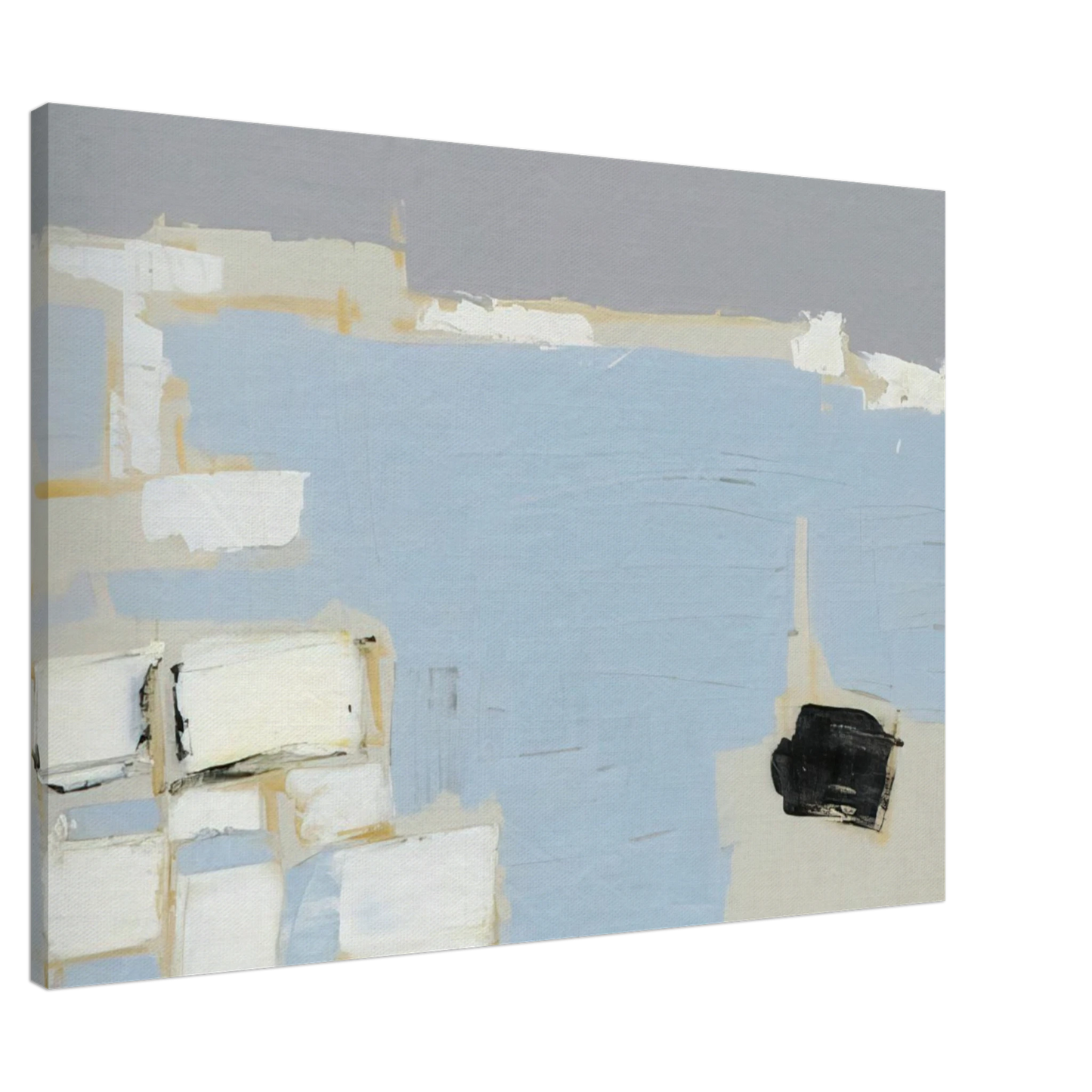 Nicolas de Stael - Marseille under snow - 1954 Canvas - 20x30 cm / 8x12 inches-canvas