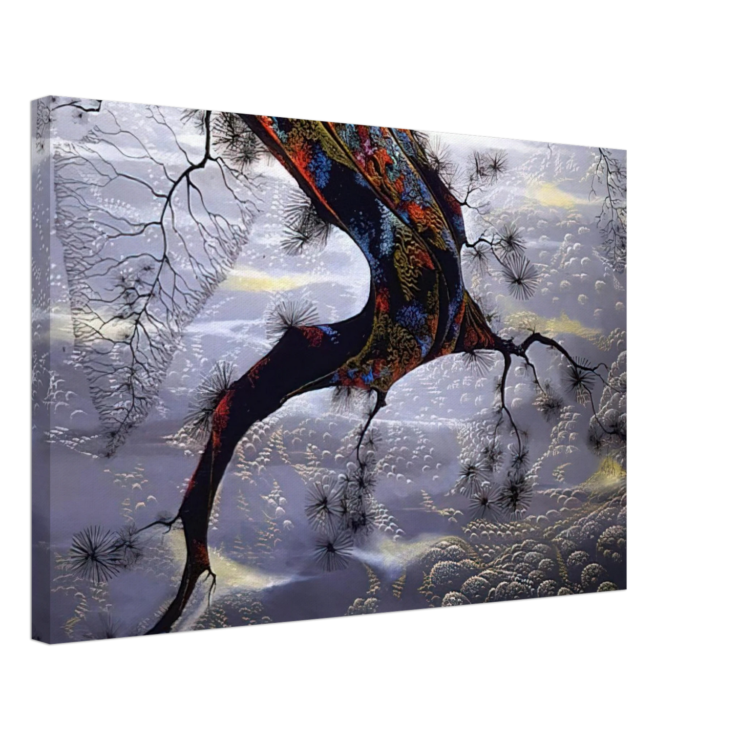 Eyvind Earle - Pine Branch Canvas - 40x60 cm / 16x24 inches-canvas