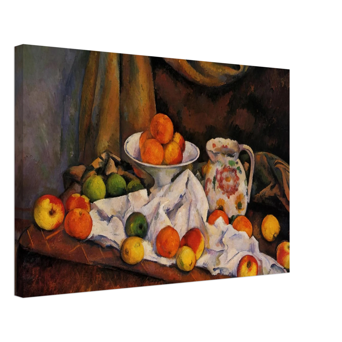 Paul Cezanne - Fruit Bowl, Pitcher and Fruit Canvas - 70x100 cm / 28x40 inches-canvas