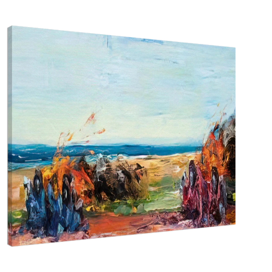 Carlos Almaraz - Car Crash Wipe Out on Pacific Coast Highway - 1984 Canvas - 20x30 cm / 8x12 inches-canvas