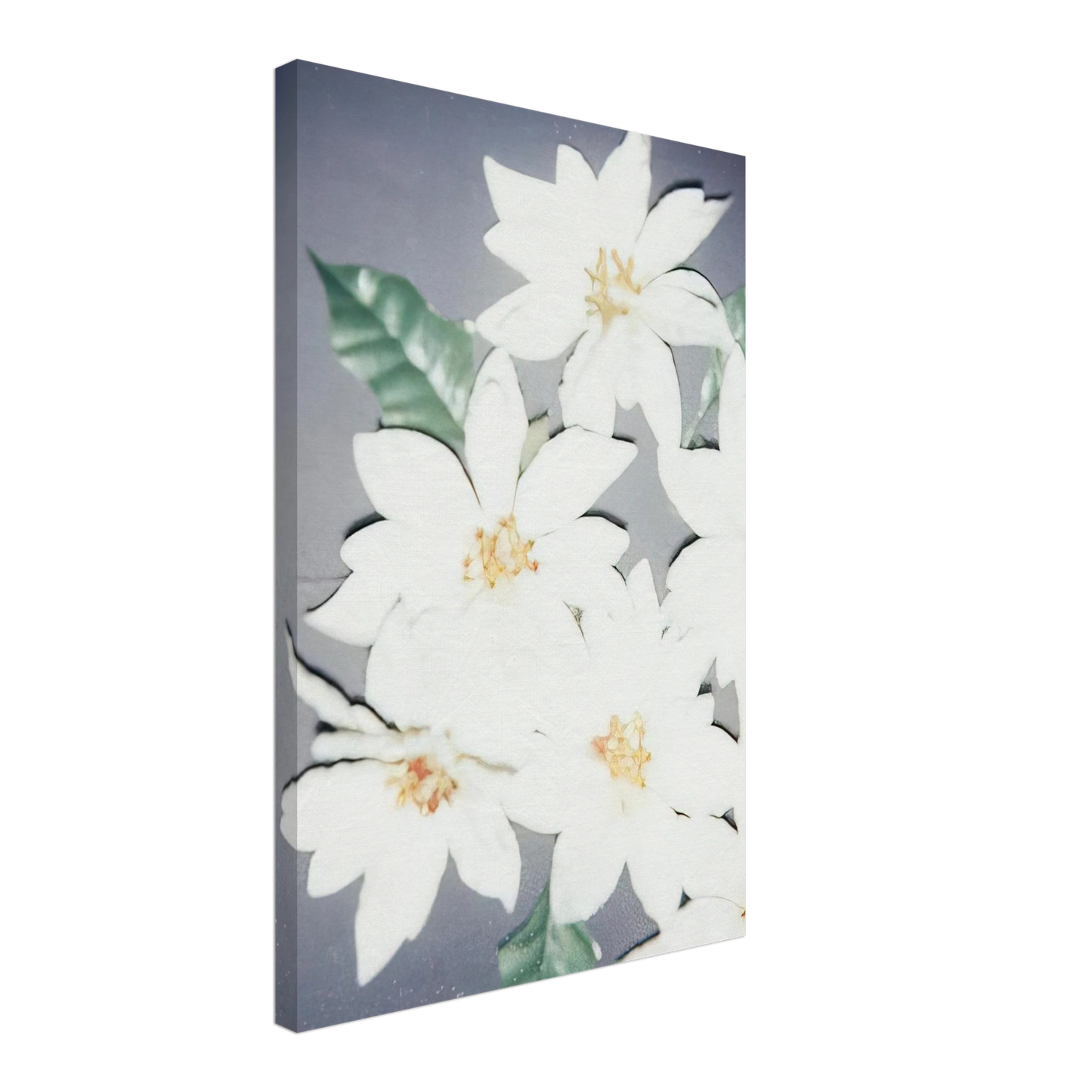 Andy Warhol - Christmas Poinsettias-White Canvas - 70x100 cm / 28x40 inches-canvas