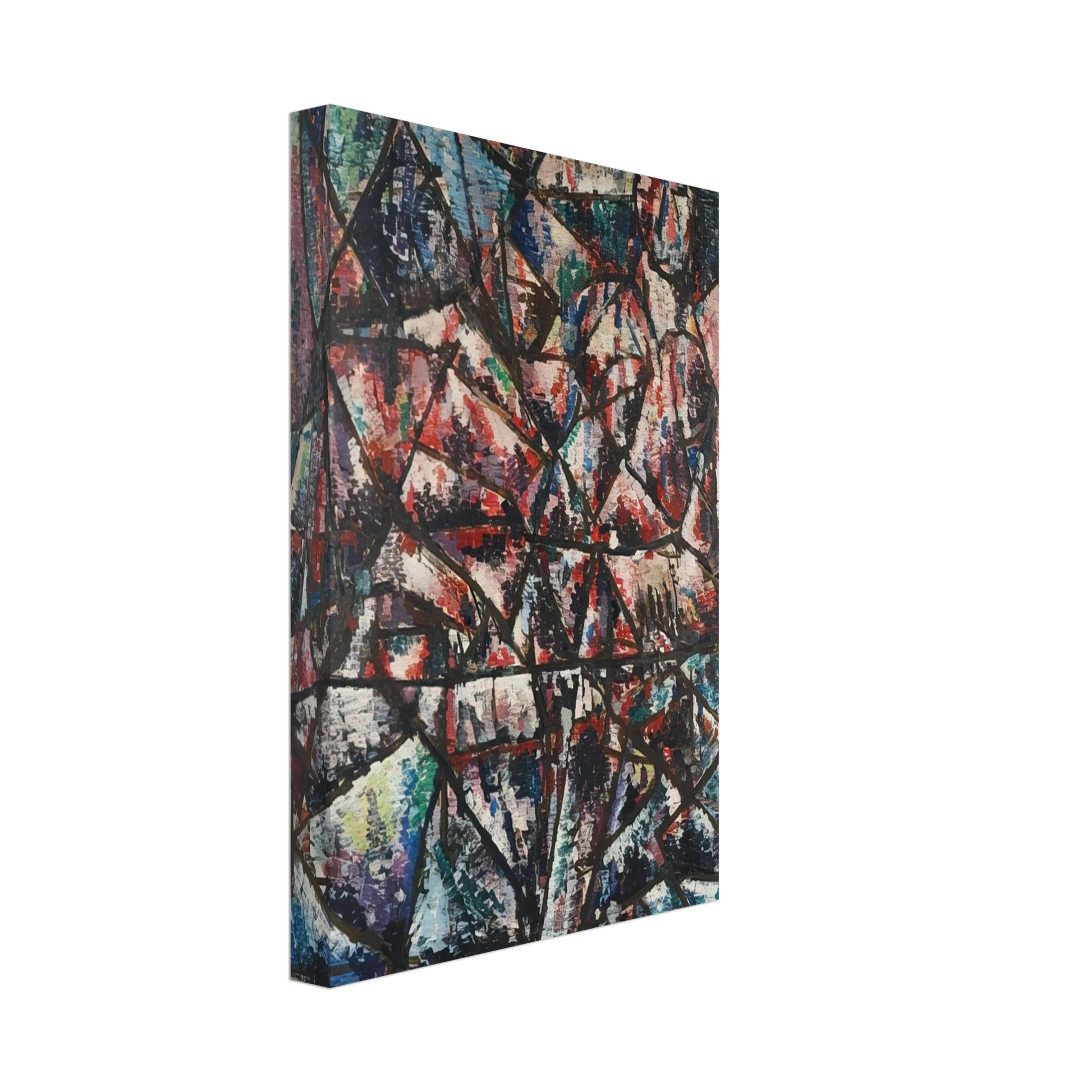 Robert Goodnough - Two Seated Figures - 1955 Canvas - 40x60 cm / 16x24 inches-canvas