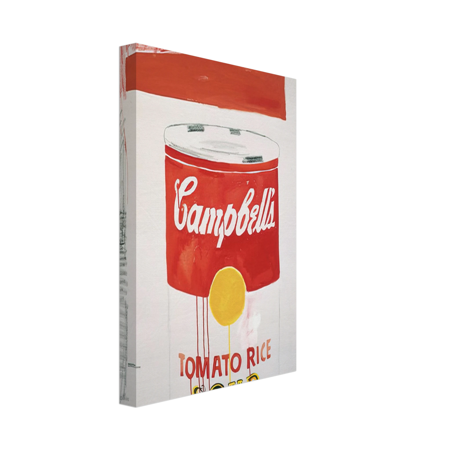 Andy Warhol - Campbell's Soup Can  Tomato Rice  Canvas - 40x60 cm / 16x24 inches-canvas