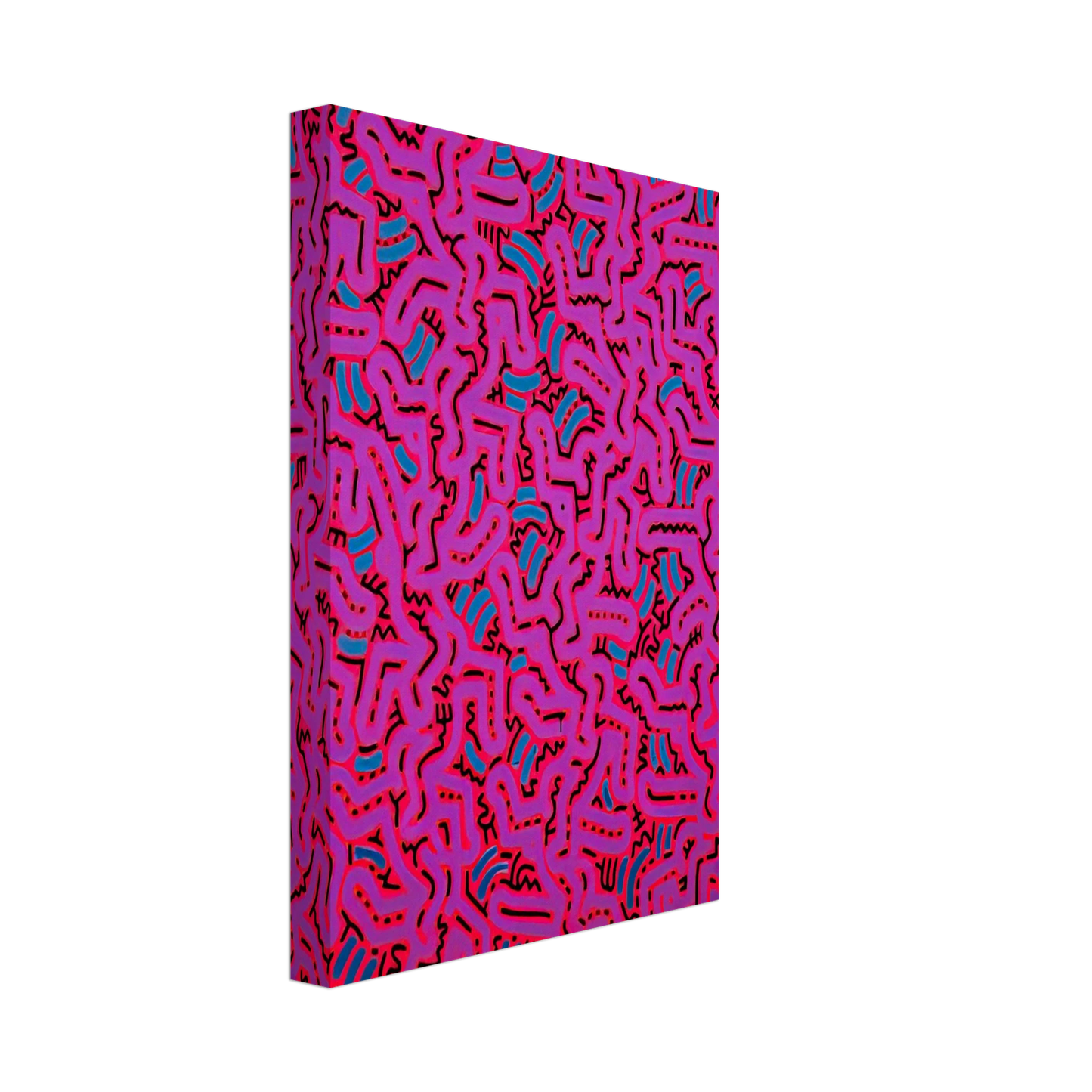 Keith Haring - UNTITLED 1984 Canvas - 40x60 cm / 16x24 inches-canvas