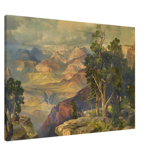 Thomas Moran - Grand Canyon from Hermit Rim Road Canvas - 20x30 cm / 8x12 inches-canvas
