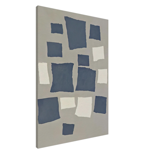 Jean Arp - Collage with Squares Arranged According to the Laws of Chance Canvas - 20x30 cm / 8x12 inches-canvas