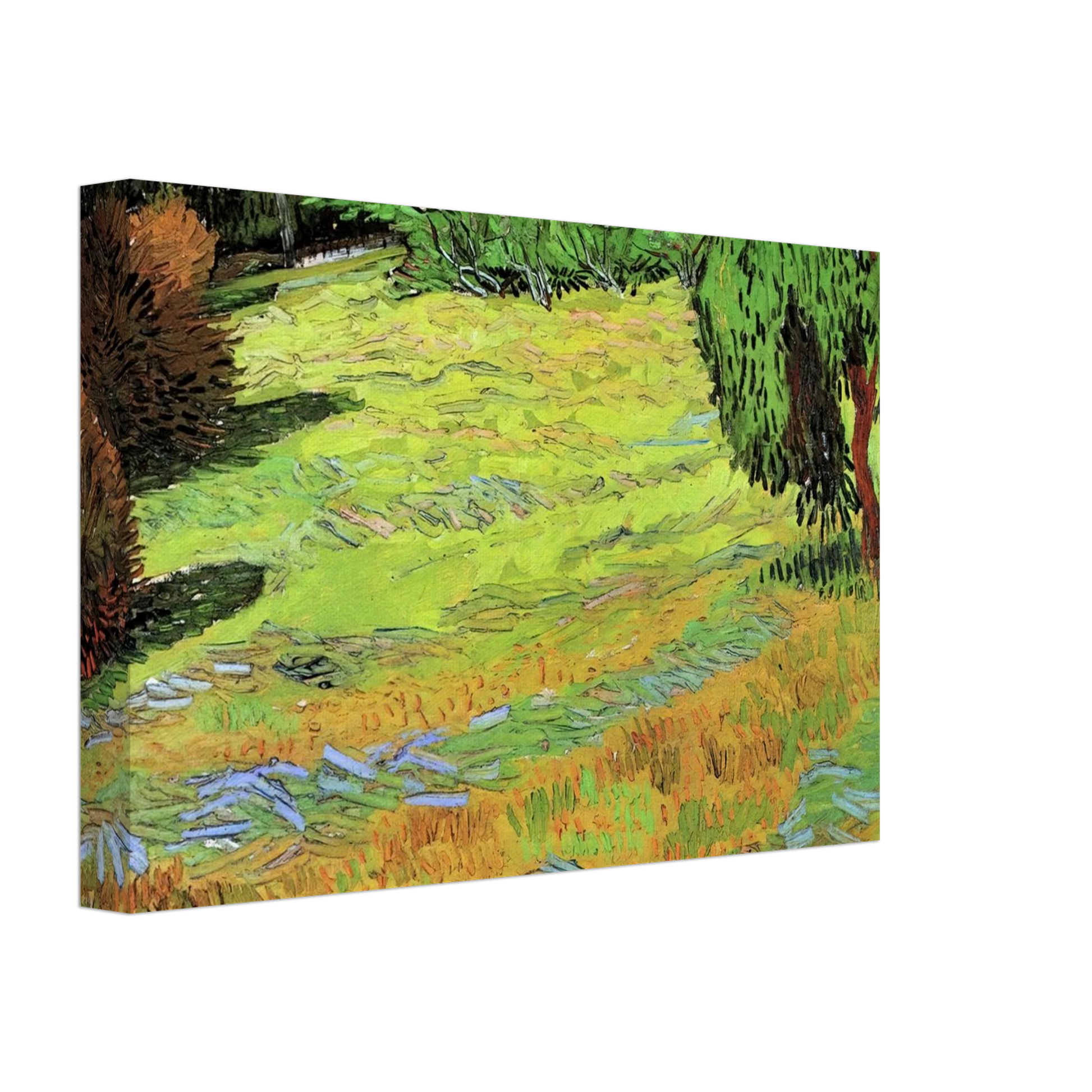 Vincent van Gogh - Sunny Lawn in a Public Park Canvas - 70x100 cm / 28x40 inches-canvas
