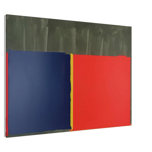 John Hoyland - Red, Blue - 1969 Canvas - 20x30 cm / 8x12 inches-canvas