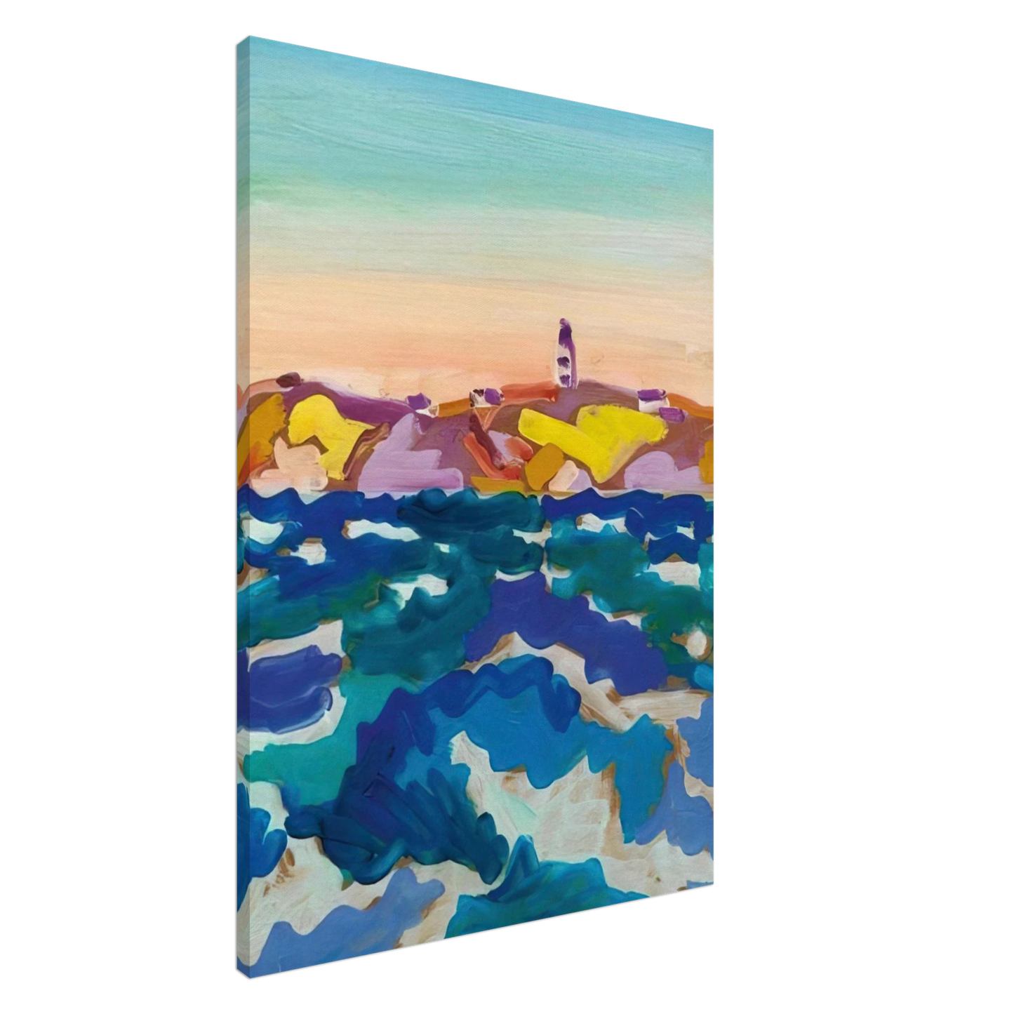 Charles Lapicque - Le Phare - 1958 Canvas - 20x30 cm / 8x12 inches-canvas