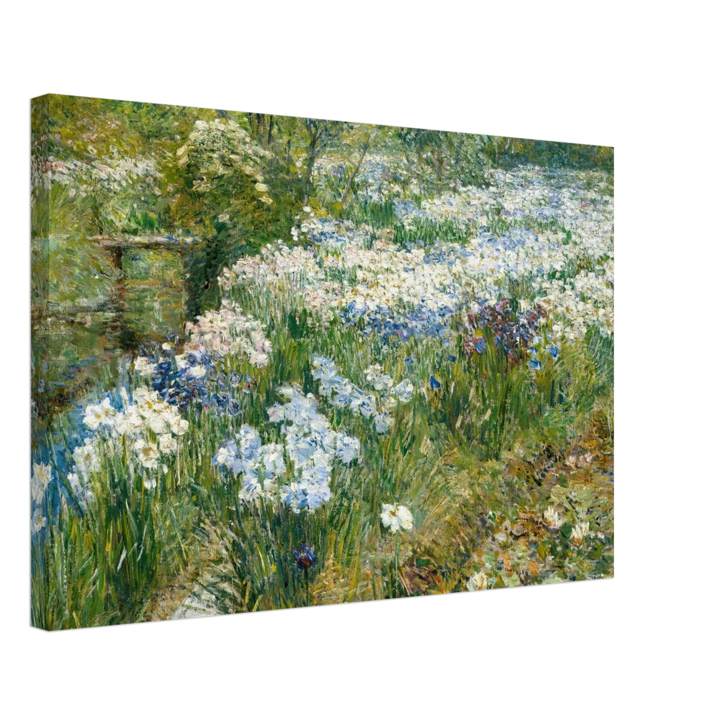 Childe Hassam - The Water Garden Canvas - 40x60 cm / 16x24 inches-canvas