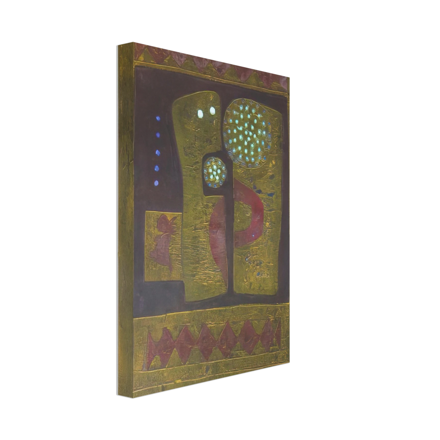 Hiroyuki Tajima - Pierrot and His Son - 1970 Canvas - 40x60 cm / 16x24 inches-canvas