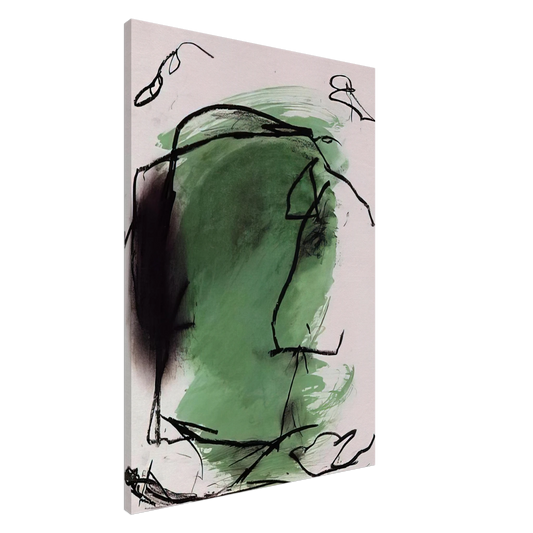 Emil Schumacher - G-1 - 1985 Canvas - 20x30 cm / 8x12 inches-canvas