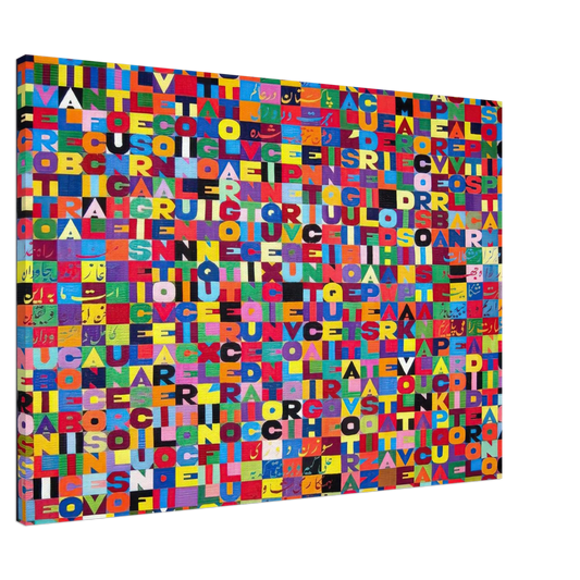 Alighiero Boetti - METTERE I VERBI ALL INFINITO MILLENOVECENTO OTTANTOTTO 1988 Canvas - 20x30 cm / 8x12 inches-canvas