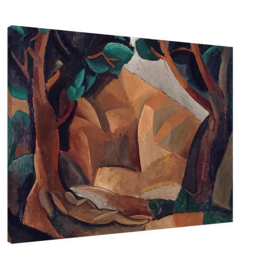 Pablo Picasso - Paysage aux deux figures - 1908  France Canvas - 20x30 cm / 8x12 inches-canvas