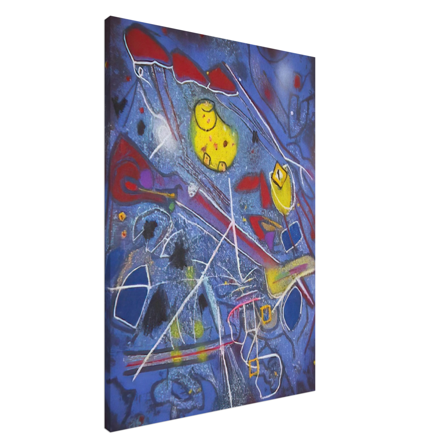 Roberto Matta - REDNESS OF BLUE 1996 Canvas - 20x30 cm / 8x12 inches-canvas