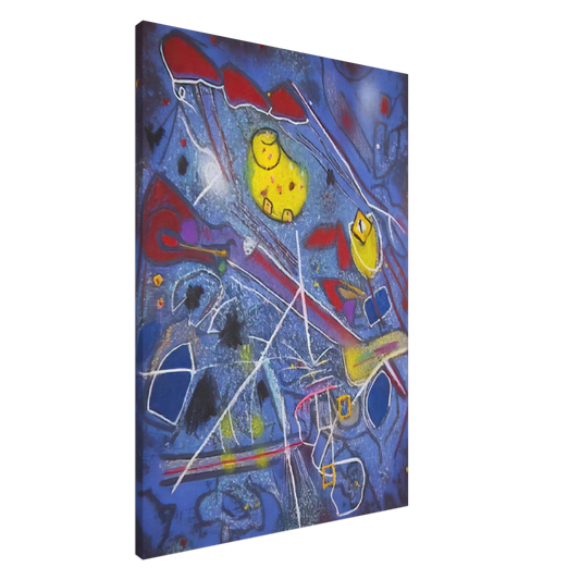 Roberto Matta - REDNESS OF BLUE 1996 Canvas - 20x30 cm / 8x12 inches-canvas