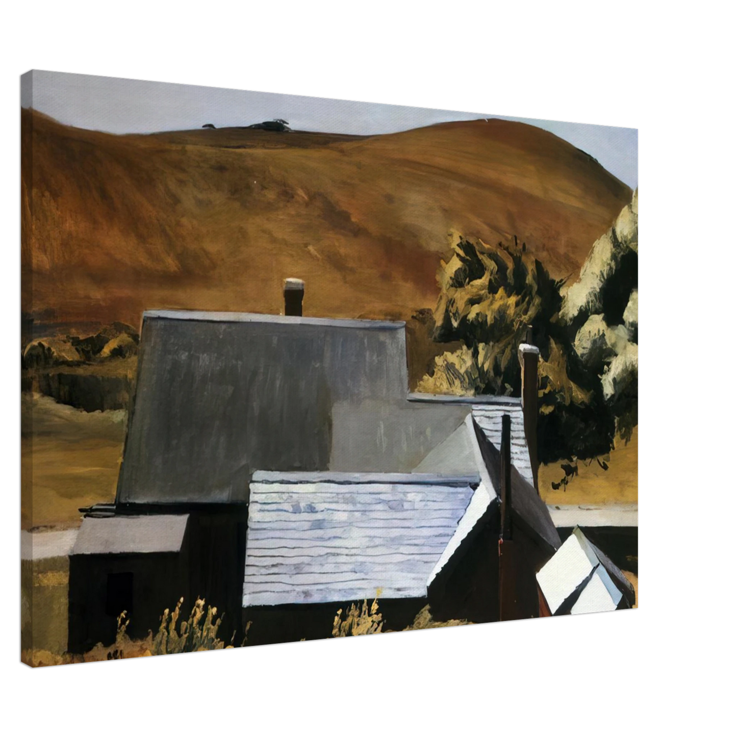 Edward Hopper - Burly Cobb s House, South Truro Canvas - 20x30 cm / 8x12 inches-canvas