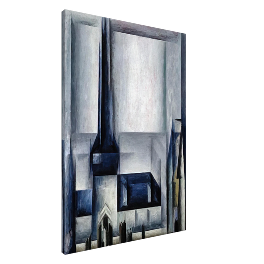 Lyonel Feininger - GELMERODA III 1913 Canvas - 20x30 cm / 8x12 inches-canvas