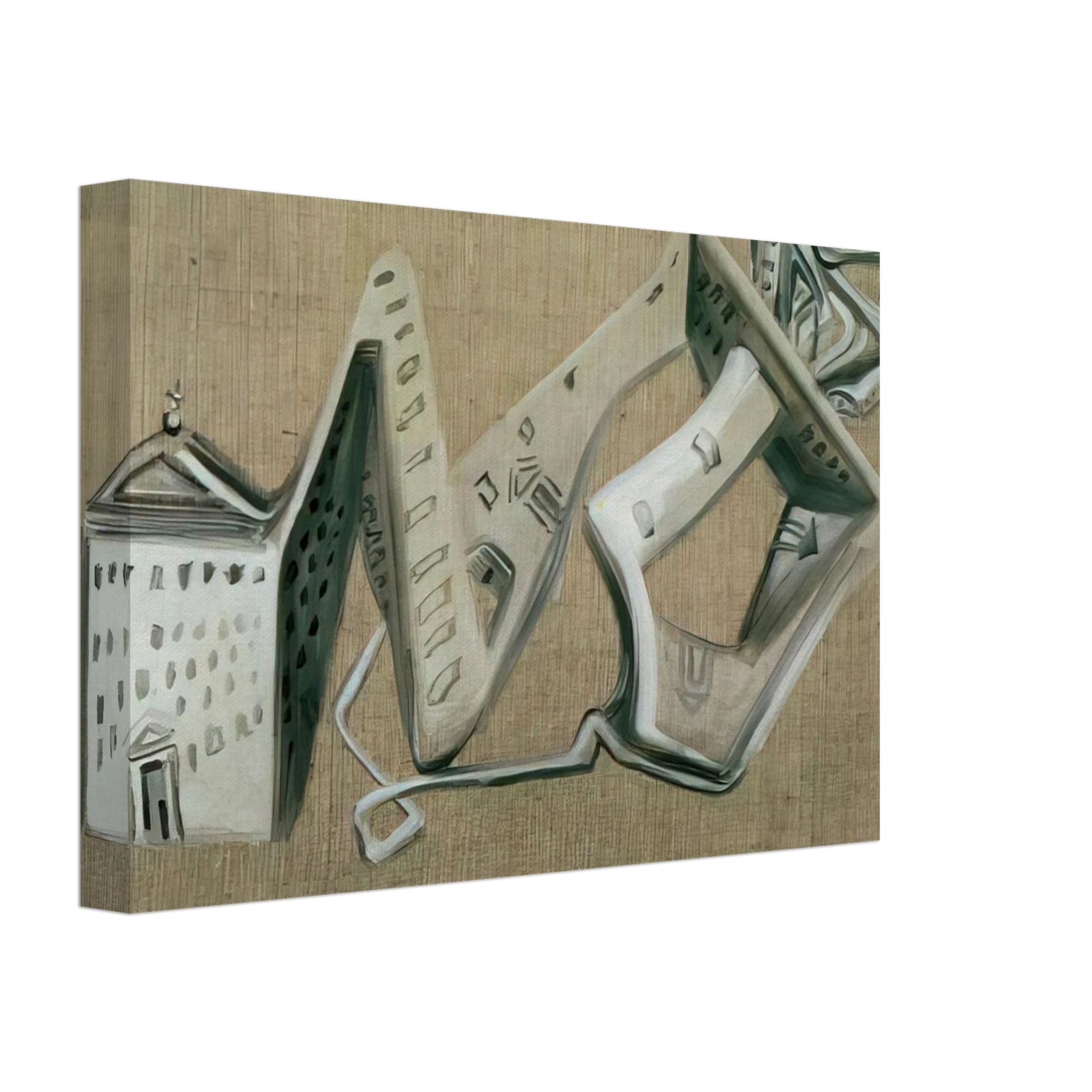 Salvador Dali - ARCHITECTURAL CONTORTION OF EL ESCORIAL Canvas - 40x60 cm / 16x24 inches-canvas