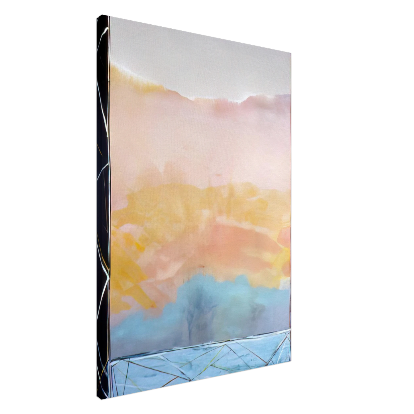 Ronnie Landfield - Where The Creek Hits The Rise - 1988 Canvas - 20x30 cm / 8x12 inches-canvas