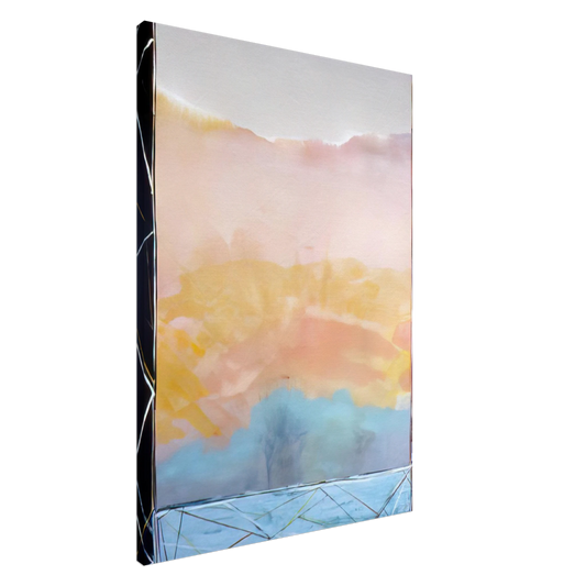 Ronnie Landfield - Where The Creek Hits The Rise - 1988 Canvas - 20x30 cm / 8x12 inches-canvas