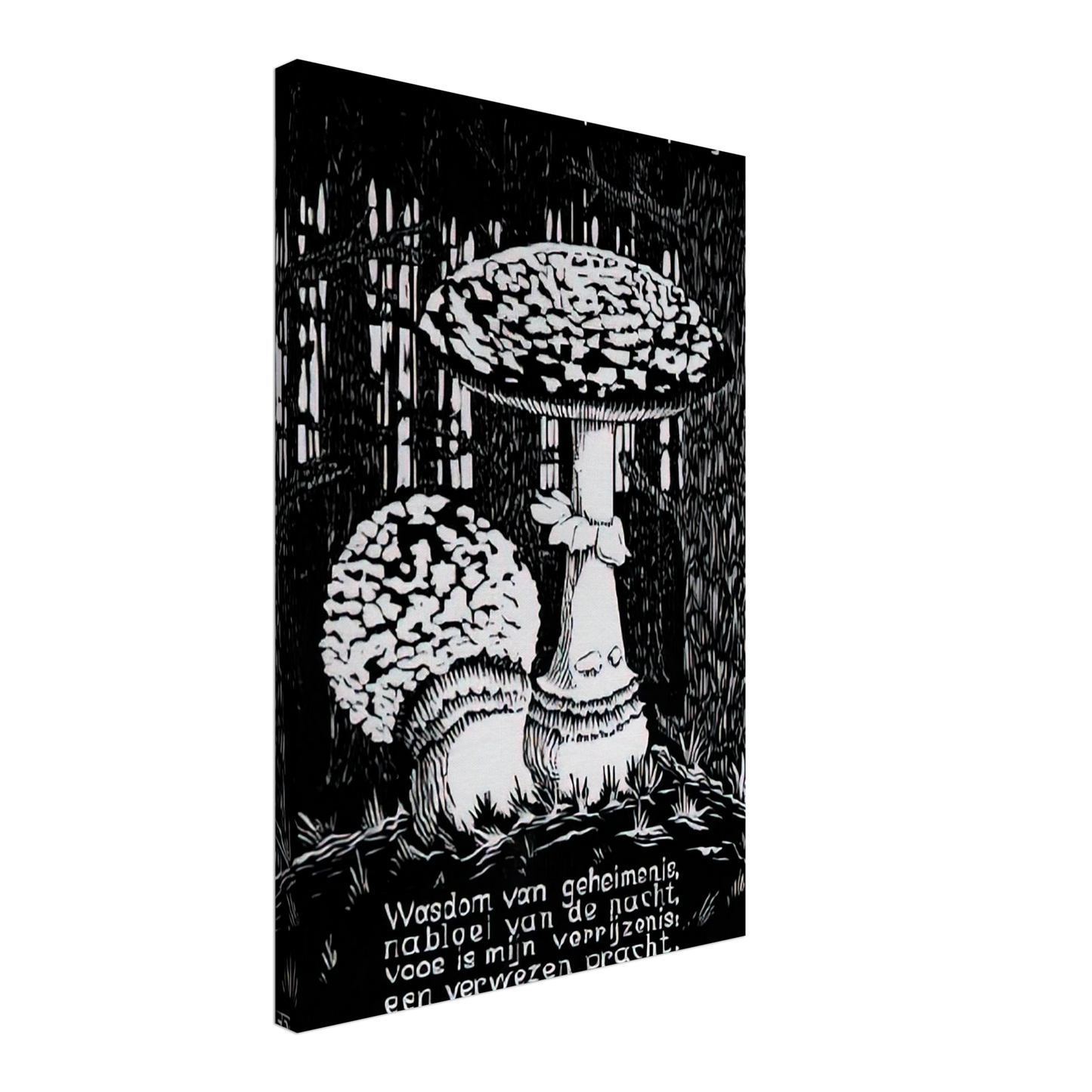 MC Escher - EMBLEMATA TOADSTOOL Canvas - 40x60 cm / 16x24 inches-canvas