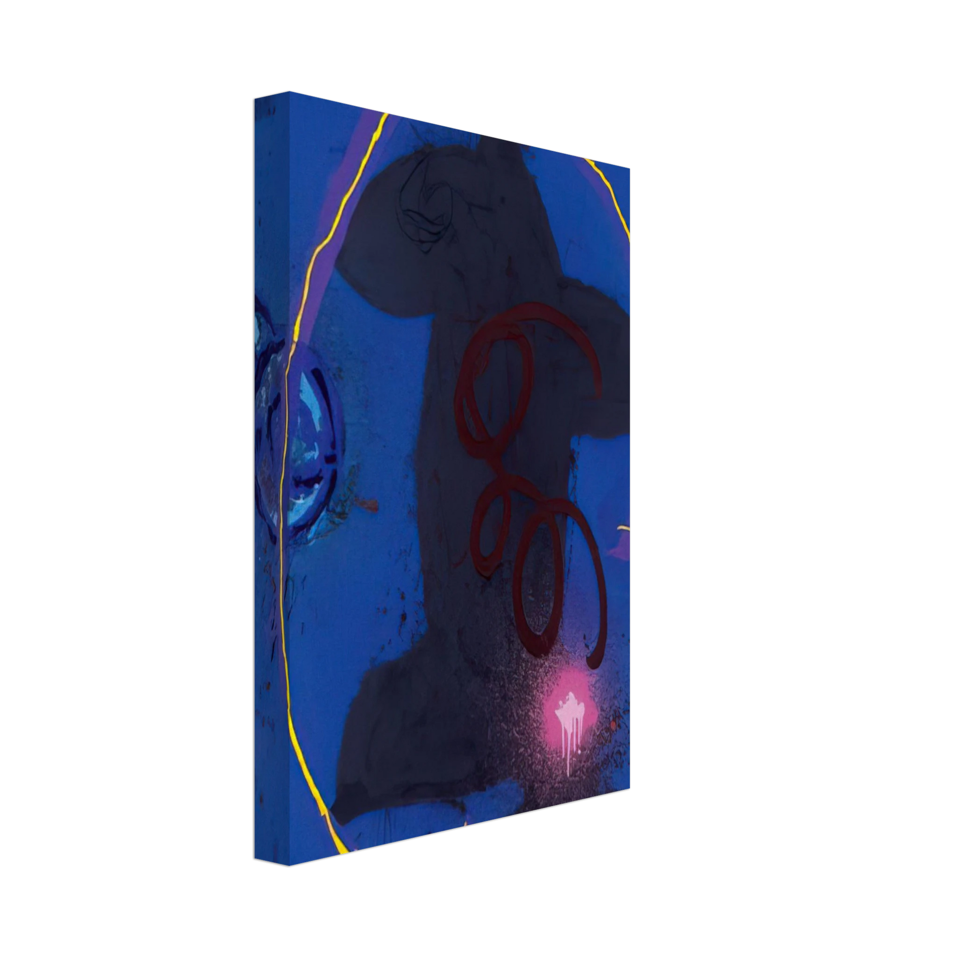 John Hoyland - Black Something 8.2.90 - 1990 Canvas - 40x60 cm / 16x24 inches-canvas