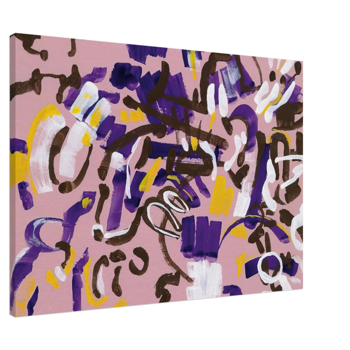 Carla Accardi - Rosa-Viola-Bianco - 1968 Canvas - 20x30 cm / 8x12 inches-canvas