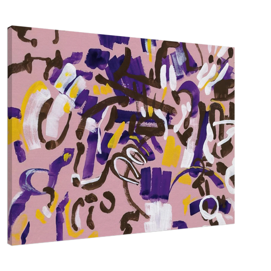 Carla Accardi - Rosa-Viola-Bianco - 1968 Canvas - 20x30 cm / 8x12 inches-canvas