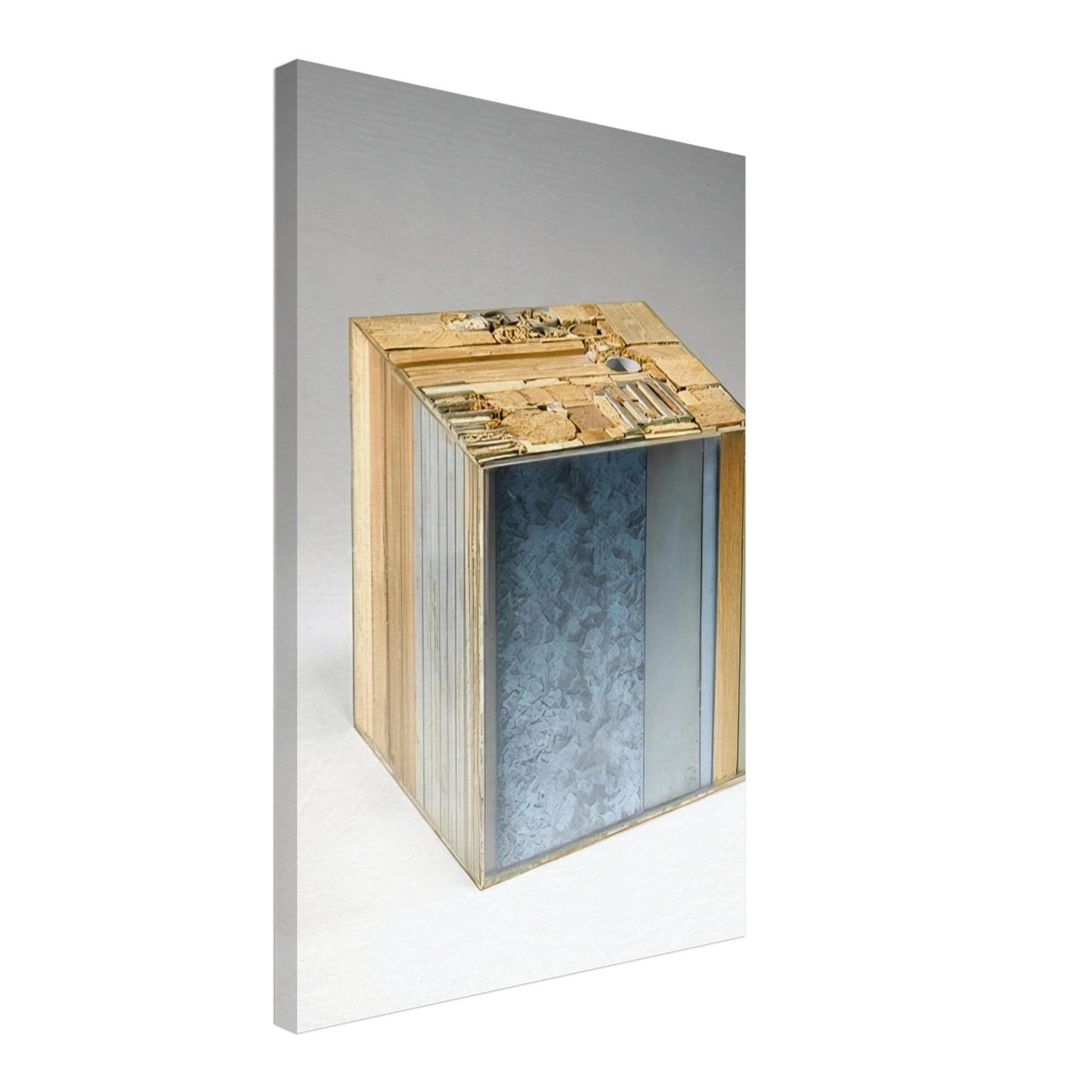 Alighiero Boetti - CUBO 1968 Canvas - 70x100 cm / 28x40 inches-canvas